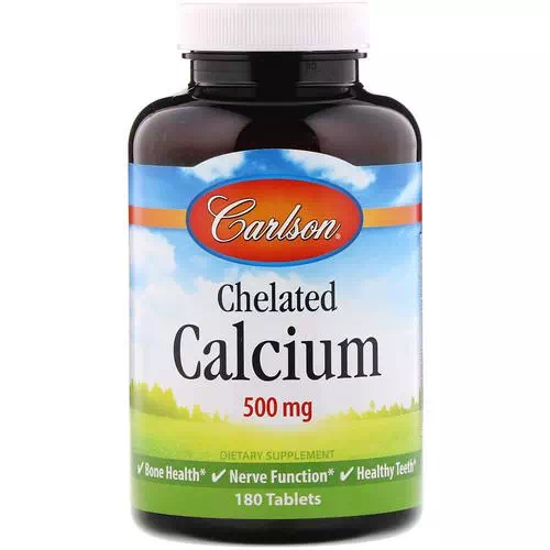Carlson Labs, Chelated Calcium, 500 mg, 180 Tablets Review