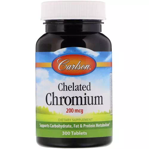 Carlson Labs, Chelated Chromium, 200 mcg, 300 Tablets Review