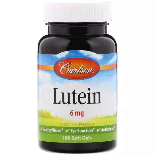 Carlson Labs, Lutein, 6 mg, 180 Soft Gels Review
