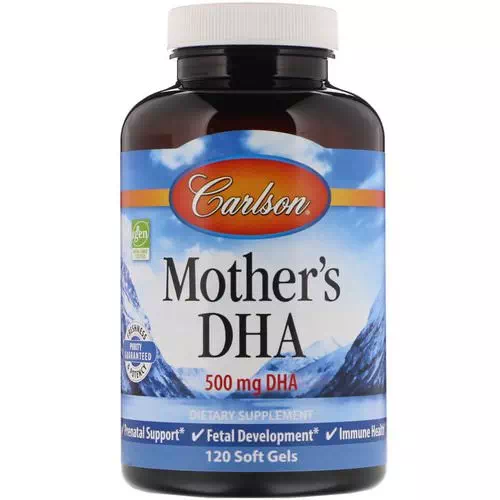 Carlson Labs, Mother's DHA, 500 mg, 120 Soft Gels Review