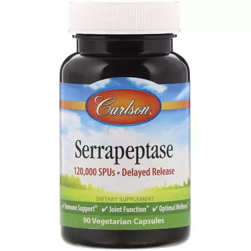 Carlson Labs, Serrapeptase, Delayed Release, 120,000 SPUs, 90 Vegetarian Capsules Review