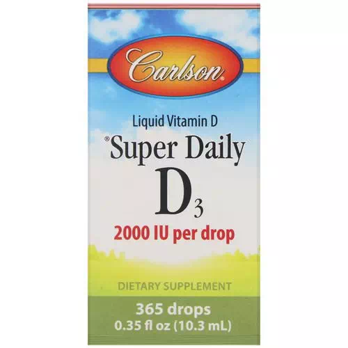 Carlson Labs, Super Daily D3, 2,000 IU, 0.35 fl oz (10.3 ml) Review