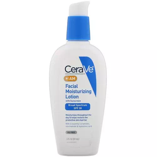 CeraVe, AM Facial Moisturizing Lotion with Sunscreen, SPF 30, 3 fl oz (89 ml) Review