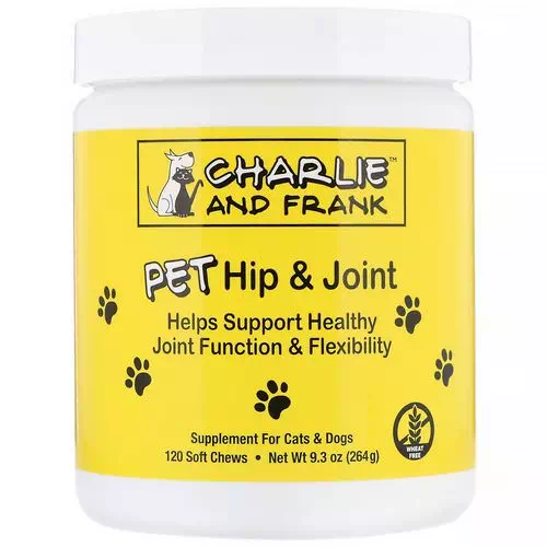 Charlie & Frank, PET Hip & Joint, For Cats & Dogs, 120 Soft Chews Review