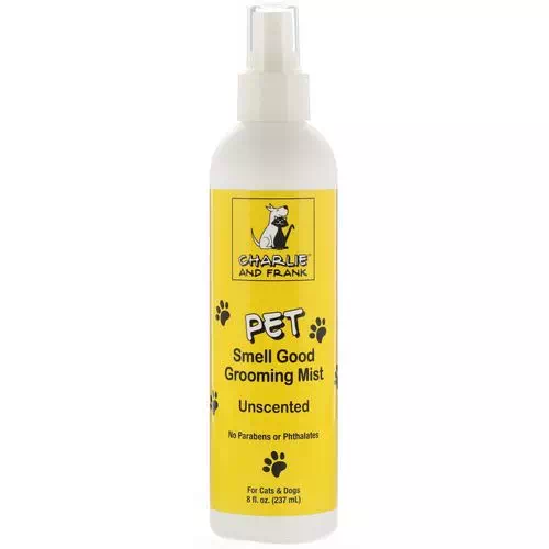Charlie & Frank, Pet Smell Good Grooming Mist, Unscented, 8 fl oz (237 ml) Review