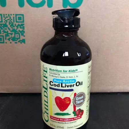 Cod Liver Oil, Natural Strawberry Flavor