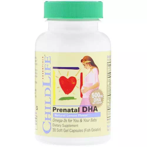 ChildLife, Prenatal DHA, Natural Lemon Flavor, 500 mg, 30 Soft Gel Capsules Review