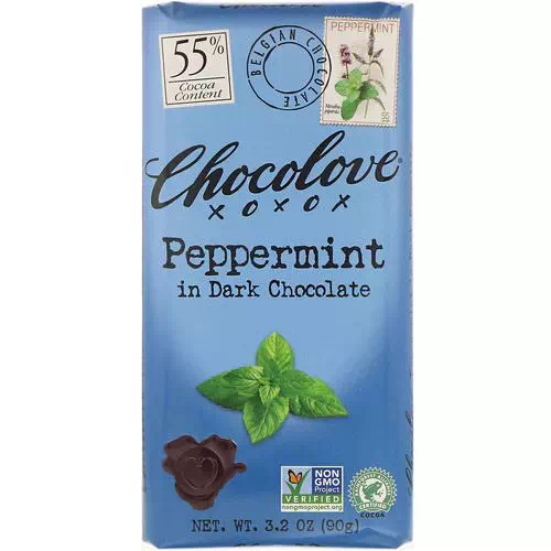 Chocolove, Peppermint in Dark Chocolate, 3.2 oz (90 g) Review
