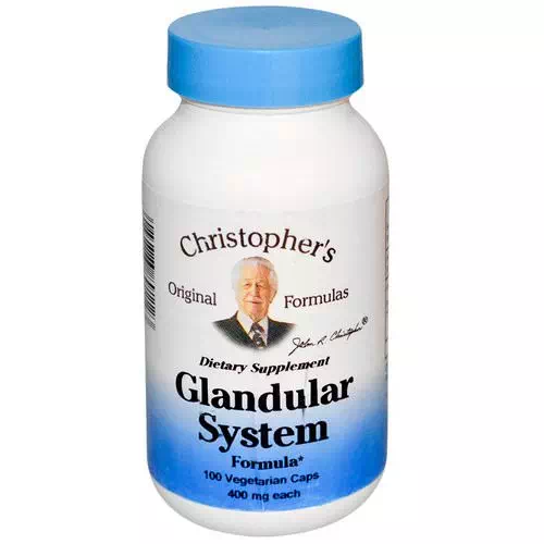 Christopher's Original Formulas, Glandular System Formula, 400 mg, 100 Veggie Caps Review