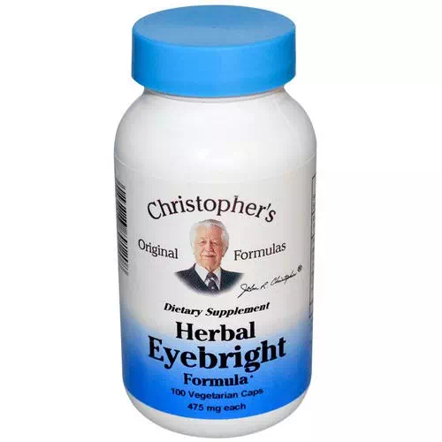 Christopher's Original Formulas, Herbal Eyebright Formula, 475 mg, 100 Veggie Caps Review