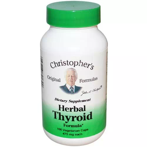 Christopher's Original Formulas, Herbal Thyroid Formula, 475 mg, 100 Veggie Caps Review