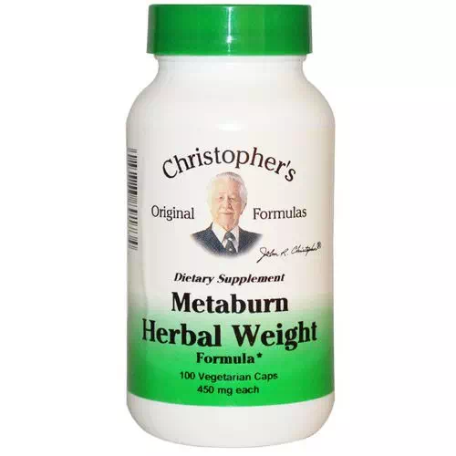 Christopher's Original Formulas, Metaburn Herbal Weight Formula, 450 mg, 100 Veggie Caps Review