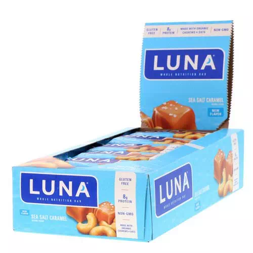 Clif Bar, Luna, Whole Nutrition Bar, Sea Salt Caramel, 15 Bars, 1.69 oz (48 g) Each Review