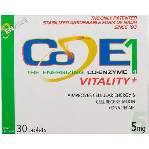 ENADA, The Energizing Co-Enzyme, Vitality+, 5 mg, 30 Tablets Review