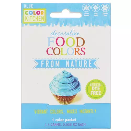 ColorKitchen, Decorative, Food Colors From Nature, Blue, 1 Color Packet, 0.088 oz (2.5 g) Review