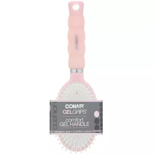 Conair, Gel Grips, Comfort Gel Handle, Detangle & Style Cushion Hair Brush, 1 Brush Review