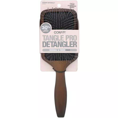 Conair, Tangle Pro Detangler, Normal & Thick Hair, Wood Paddle Hair Brush, 1 Brush Review