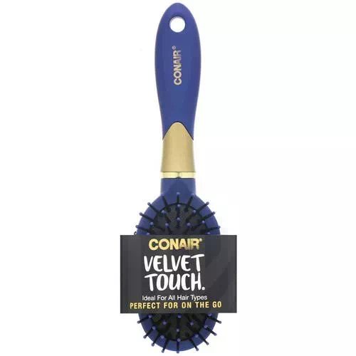 Conair, Velvet Touch, Travel Cushion Hair Brush, 1 Brush Review