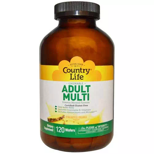 Country Life, Adult Multi, Chewable, Pineapple-Orange Flavor, 120 Wafers Review