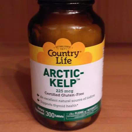 Country Life, Arctic-Kelp, 225 mcg, 300 Tablets Review