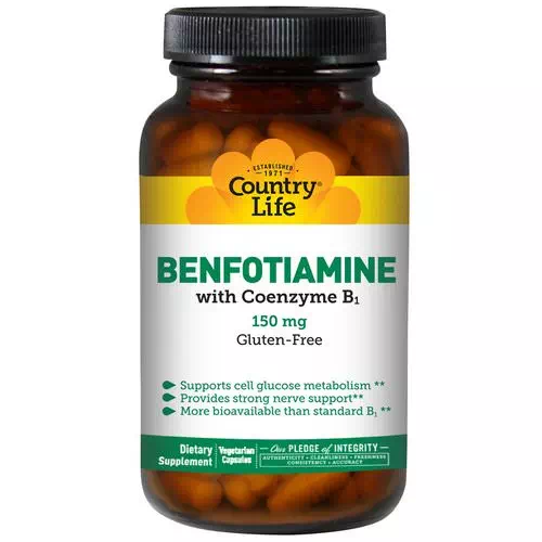 Country Life, Benfotiamine, with Coenzyme B1, 150 mg, 60 Veggie Caps Review