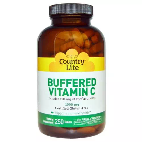 Country Life, Buffered Vitamin C, 1000 mg, 250 Tablets Review