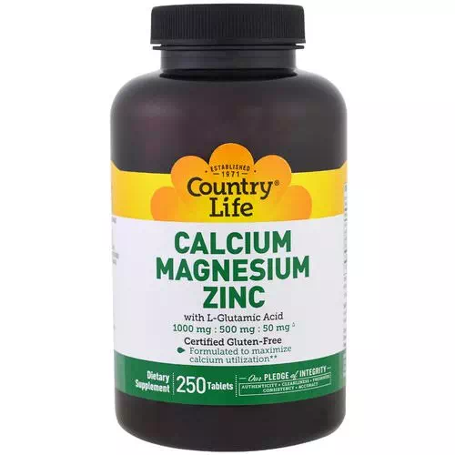Country Life, Calcium Magnesium Zinc, 250 Tablets Review