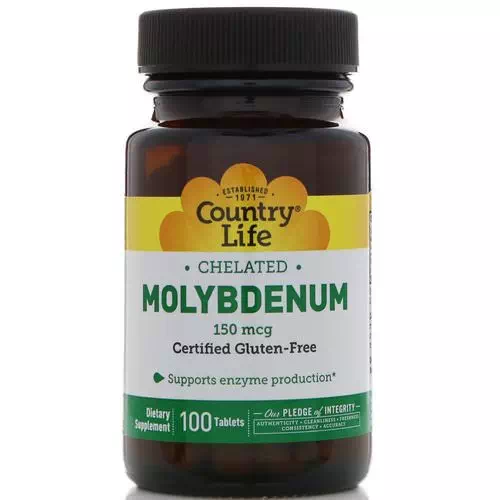 Country Life, Chelated Molybdenum, 150 mcg, 100 Tablets Review