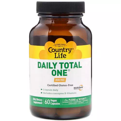 Country Life, Daily Total One, Iron-Free, 60 Vegan Capsules Review