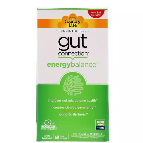 Country Life, Gut Connection, Energy Balance, 60 Vegan Capsules Review