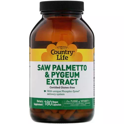 Country Life, Saw Palmetto & Pygeum Extract, 180 Vegan Capsules Review