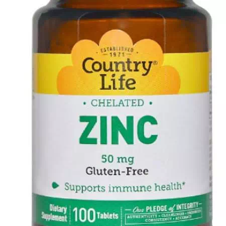 Country Life, Zinc, Chelated, 50 mg, 100 Tablets Review