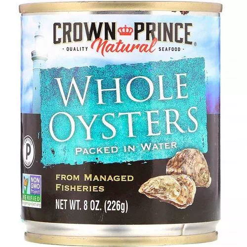Crown Prince Natural, Whole Oysters, Packed In Water, 8 oz (226 g) Review