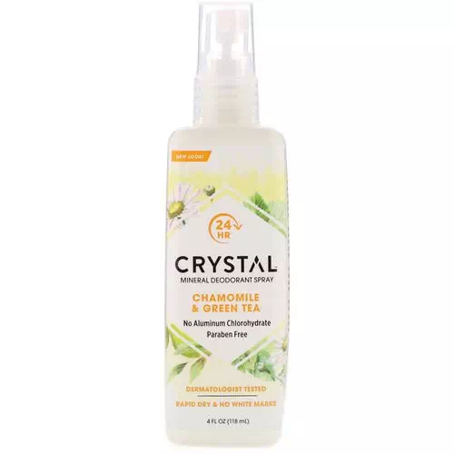 Crystal Body Deodorant, Mineral Deodorant Spray, Chamomile & Green Tea, 4 fl oz (118 ml) Review