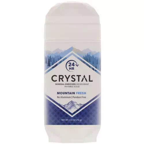 Crystal Body Deodorant, Mineral Enriched Deodorant, Invisible Solid, Mountain Fresh, 2.5 oz (70 g) Review