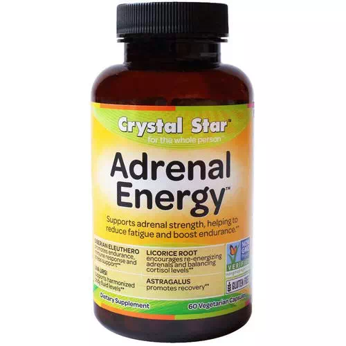 Crystal Star, Adrenal Energy, 60 Veggie Caps Review