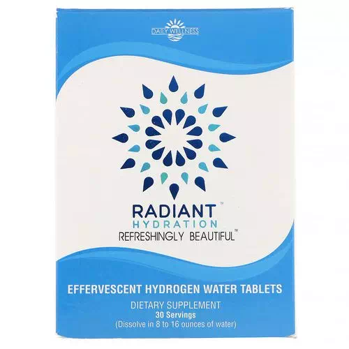 Daily Wellness Company, Radiant Hydration, 30 Effervesecent Hydrogen Water Tablets Review