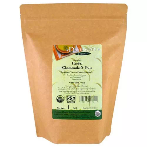 Davidson's Tea, Organic, Herbal Chamomile & Fruit Tea, Caffeine-Free, 1 lb Review