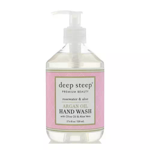 Deep Steep, Argan Oil Hand Wash, Rosewater & Aloe, 17.6 fl oz (520 ml) Review