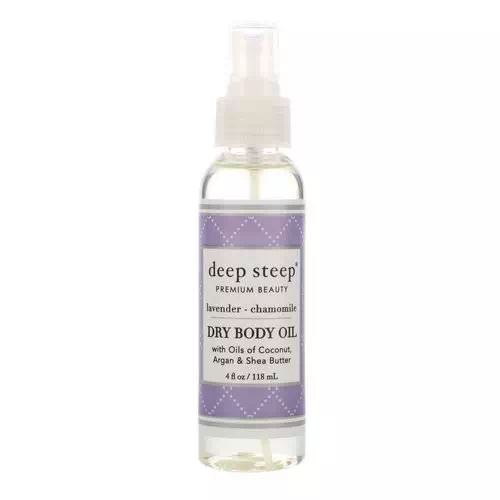 Deep Steep, Dry Body Oil, Lavender - Chamomile, 4 fl oz (118 ml) Review