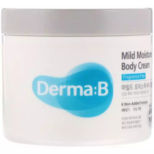 Derma:B, Mild Moisture Body Cream, Fragrance Free, 14.54 fl oz (430 ml) Review