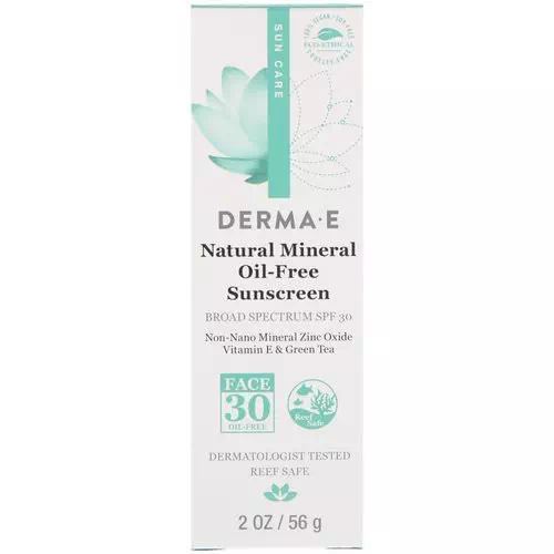 Derma E, Natural Mineral Oil-Free Sunscreen, SPF 30, 2 oz (56 g) Review