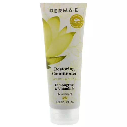 Derma E, Restoring Conditioner, Volume & Shine, Lemongrass & Vitamin E, 8 fl oz (236 ml) Review