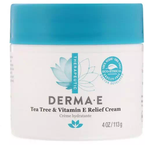 Derma E, Tea Tree & Vitamin E Relief Cream, 4 oz (113 g) Review