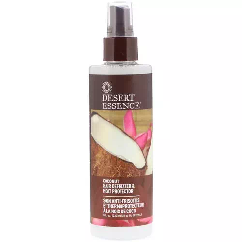 Desert Essence, Coconut Hair Defrizzer & Heat Protector, 8.5 fl oz (237 ml) Review