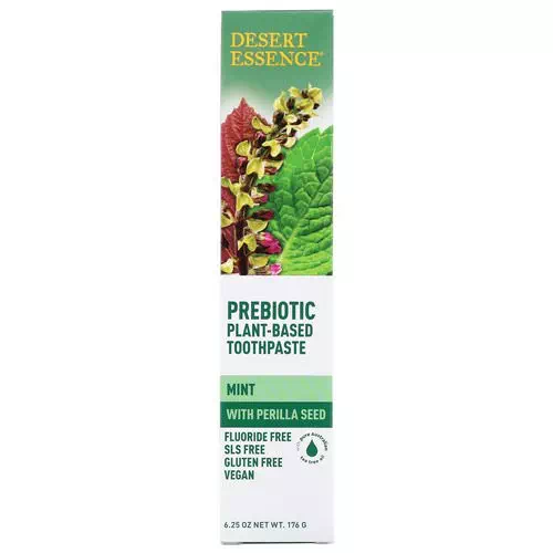 Desert Essence, Prebiotic, Plant-Based Toothpaste, Mint, 6.25 oz (176 g) Review