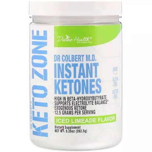 Divine Health, Dr. Colbert's Keto Zone, Instant Ketones, Iced Limeade Flavor, 9.26 oz (262.5 g) Review