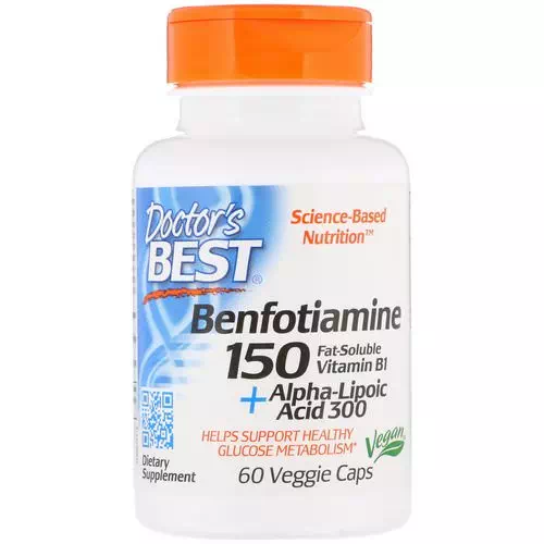 Doctor's Best, Benfotiamine 150 + Alpha-Lipoic Acid 300 with BenfoPure, 60 Veggie Caps Review