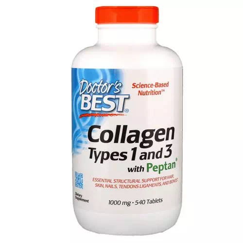Doctor's Best, Collagen Types 1 & 3 with Peptan, 1000 mg, 540 Tablets Review