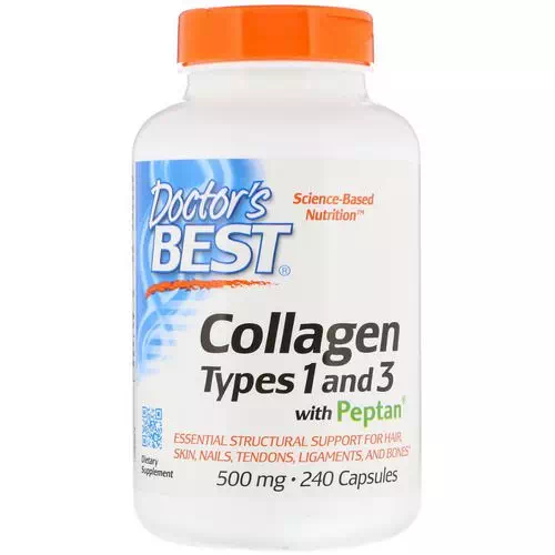 Doctor's Best, Collagen Types 1 & 3 with Peptan, 500 mg, 240 Capsules Review